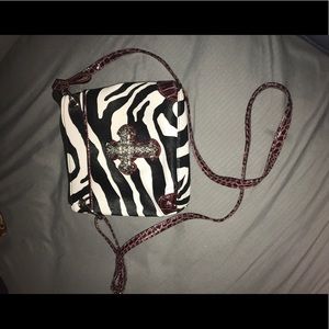 LEATHER CROSSBODY!!! Very gorgeous! Dark purple.